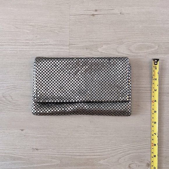 INC silver sequence crossbody bag or clutch small - Picture 2 of 7